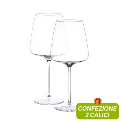 79 cl - Italesse Etoilè Noir Xtreme Calice Vino Rosso in Vetro - Set 2 Pezzi