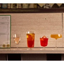 21.8 cl - Italesse Roxy Bar Punch Calice Cocktail Soffiato a Bocca In Vetro - Set 6 Pz