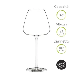 56 cl - Italesse T-Made 55 Calice Degustazione in Vetro - Set 2 Pezzi