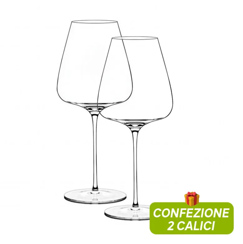 71 cl - Italesse T-Made 70 Calice Vino Rosso in Vetro - Set 2 Pezzi