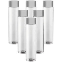 75 cl - Kefass Bottiglia Acqua Cilindrica In Vetro con Tappo a Vite - Set 6 Pz