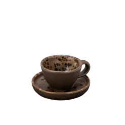 8 cl - Le Coq Phobos Tazza Caffè Con Piattino In Stoneware Set 6 Pz