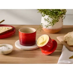 17 cl - Le Creuset Barattolo Porta Burro In Gres Vetrificato