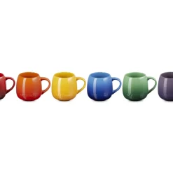 32 cl - Le Creuset Coupe Tazza Mug In Gres Vetrificato Set 6 Pz