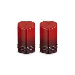 13 cl - Le Creuset Cuore Saliera e Pepiera In Gres Vetrificato