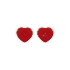 13 cl - Le Creuset Cuore Saliera e Pepiera In Gres Vetrificato