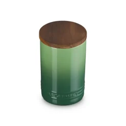 77 cl - Le Creuset Evolution Barattolo In Gres Vetrificato Con Coperchio In Legno