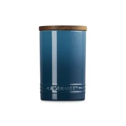 77 cl - Le Creuset Evolution Barattolo In Gres Vetrificato Con Coperchio In Legno