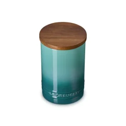 77 cl - Le Creuset Evolution Barattolo In Gres Vetrificato Con Coperchio In Legno
