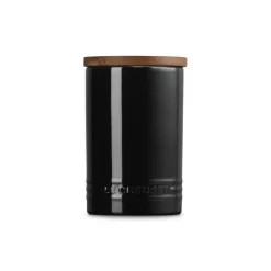 77 cl - Le Creuset Evolution Barattolo In Gres Vetrificato Con Coperchio In Legno