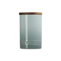 77 cl - Le Creuset Evolution Barattolo In Gres Vetrificato Con Coperchio In Legno