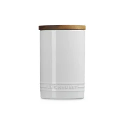 77 cl - Le Creuset Evolution Barattolo In Gres Vetrificato Con Coperchio In Legno