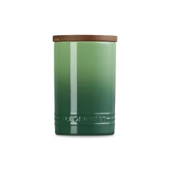 77 cl - Le Creuset Evolution Barattolo In Gres Vetrificato Con Coperchio In Legno