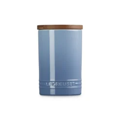 77 cl - Le Creuset Evolution Barattolo In Gres Vetrificato Con Coperchio In Legno