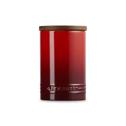 77 cl - Le Creuset Evolution Barattolo In Gres Vetrificato Con Coperchio In Legno