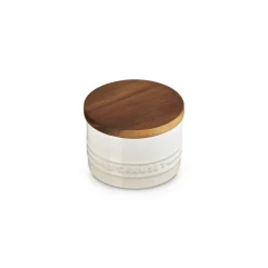 20 cl - Le Creuset Evolution Barattolo In Gres Vetrificato Con Coperchio In Legno