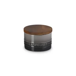 20 cl - Le Creuset Evolution Barattolo In Gres Vetrificato Con Coperchio In Legno