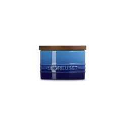 20 cl - Le Creuset Evolution Barattolo In Gres Vetrificato Con Coperchio In Legno