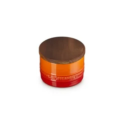 20 cl - Le Creuset Evolution Barattolo In Gres Vetrificato Con Coperchio In Legno