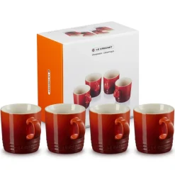 35 cl - Le Creuset London Tazza Mug In Gres Vetrificato Set 4 Pz