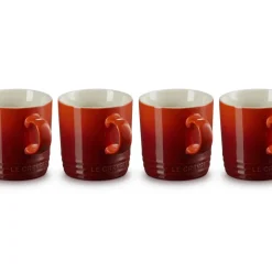35 cl - Le Creuset London Tazza Mug In Gres Vetrificato Set 4 Pz