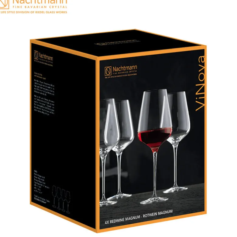 68 cl - Nachtmann ViNova Calice Vino Rosso in Vetro - Set 4 Pezzi