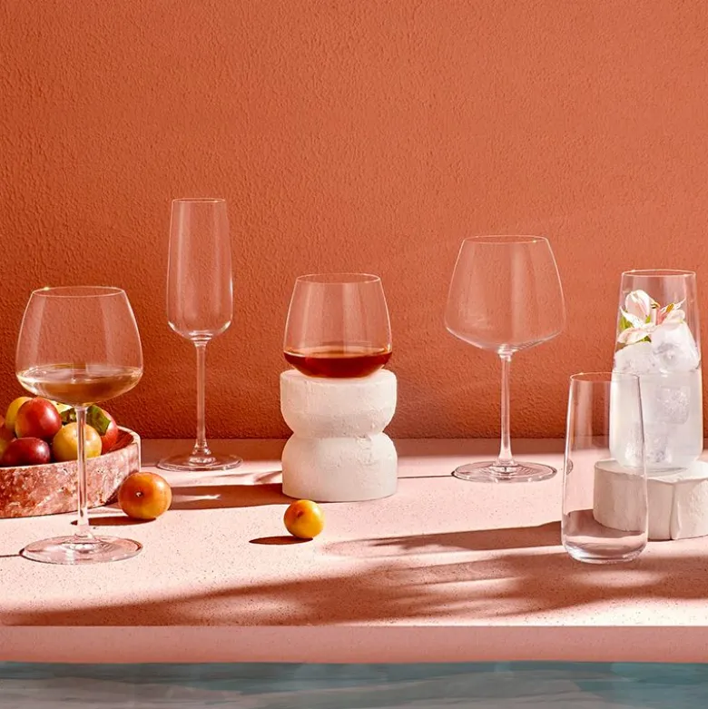 42.5 cl - Nude Mirage Calice Vino Bianco in Vetro - Set 6 Pezzi