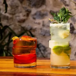 35.5 cl - Onis The Glitch Bicchiere Cocktail DOF In Vetro Set 6 Pz