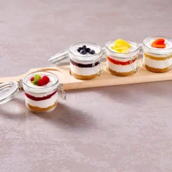 17.6 cl Paderno Happy Hour Coppette per Aperitivo Con Supporto Vassoio In Legno - Set 5 Pz