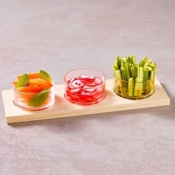 14.7 cl Paderno Happy Hour Coppette per Aperitivo Con Supporto Vassoio - Set 4 Pz