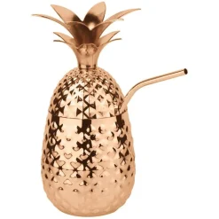 50 cl - Paderno Pineapple Cocktail Glass With Stainless Steel Straw