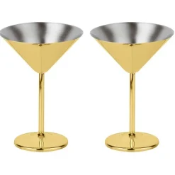 20.5 cl - Paderno Stainless Steel Margarita Glasses Set of 2