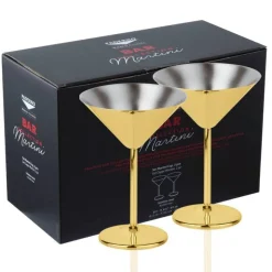 20.5 cl - Paderno Stainless Steel Margarita Glasses Set of 2