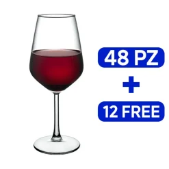 49 cl - Pasabahce Allegra Calice Vino Rosso Cabernet in Vetro - Set 60 Pezzi