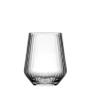 42.5 cl - Pasabahce Allegra Focus Bicchiere Acqua Effetto Ottico In Vetro - Set 6 Pz