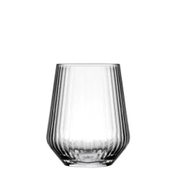 42.5 cl - Pasabahce Allegra Focus Bicchiere Acqua Effetto Ottico In Vetro - Set 6 Pz