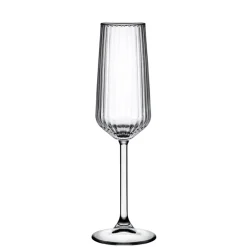 19.5 cl - Pasabahce Allegra Focus Calice Flute Effetto Ottico In Vetro - Set 6 Pz