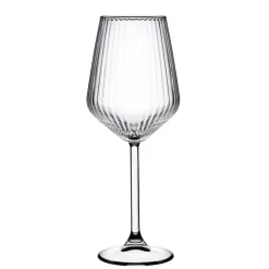 35 cl - Pasabahce Allegra Focus Calice Vino Bianco Effetto Ottico In Vetro - Set 6 Pz