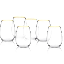 35 cl - Pasabahce Amber Bicchiere Vino Rosso in Vetro - Set 6 Pezzi
