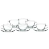 21.5 cl - Pasabahce Basic Tazza Cappuccino in Vetro - Set 6 Pezzi