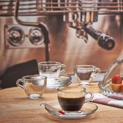 9 cl - Pasabahce Basic Tazzina Caffé in Vetro - Set 6 Pezzi