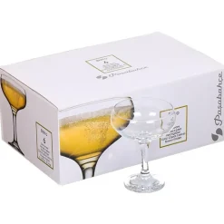 27 cl - Pasabahce Bistro Coppa Champagne in Vetro - Set 6 Pezzi