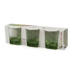 31 cl - Pasabahce Carre Bicchiere Acqua in Vetro - Set 3 Pezzi