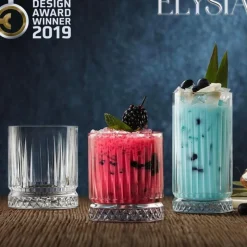 21 cl - Pasabahce Elysia Bicchiere Whisky in Vetro - Set 4 Pezzi