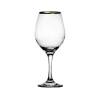 47 cl - Pasabahce Golden Touch Calice Vino Rosso Bordo Dorato in Vetro - Set 6 Pezzi