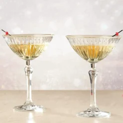 22 cl - Pasabahce Joy Bicchiere Martini in Vetro - Set 4 Pezzi