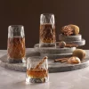 30 cl - Pasabahce Leafy Bicchiere Whisky in Vetro - Set 4 Pezzi
