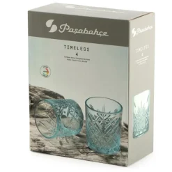 34.5 cl - Pasabahce Timeless Bicchiere Acqua in Vetro - Set 4 Pezzi