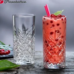 29.5 cl - Pasabahce Timeless Bicchiere Bibita in Vetro - Set 4 Pezzi