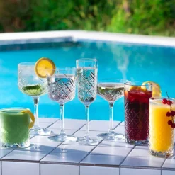 17.5 cl - Pasabahce Timeless Calice Flute in Vetro Temperato - Set 4 Pezzi